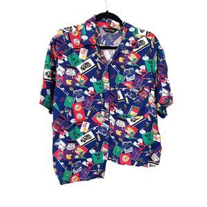 ASHLEIGH MORGAN Novelty Vintage‎ Button Down Medium